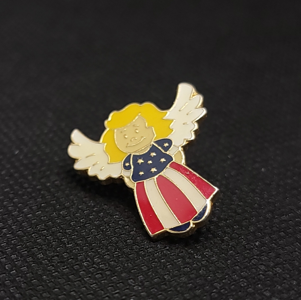 America's Guardian Angel Pin USA Political Patriotic Angel Pin | Aminco - Picture 4 of 11
